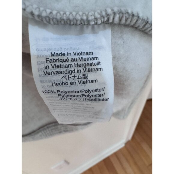 J.Crew Gray/White Funnel Neck Fleece Pullover Sweater L - Picture 4 of 6